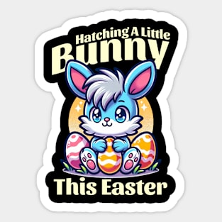 Hatching A Little Bunny This Easter, Easter Pregnancy Reveal Sticker